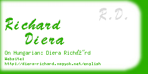 richard diera business card